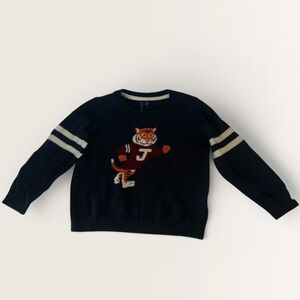 Janie and Jack Navy Sweater with Team Tiger Design